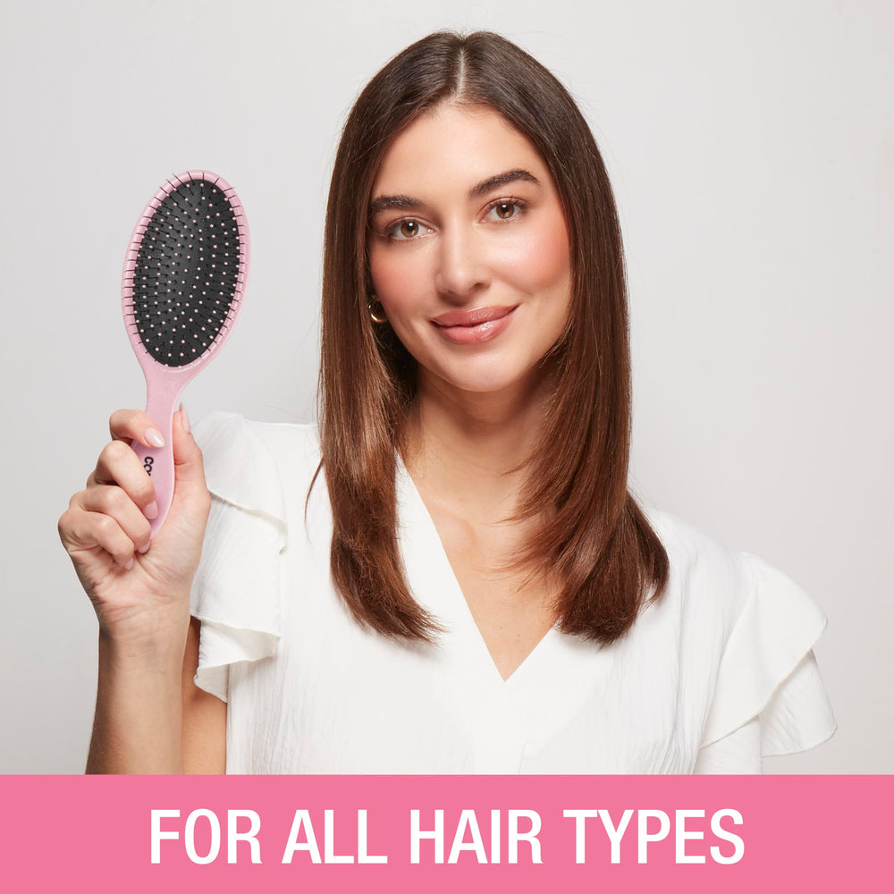 Conair detangling brush dry-use glides through tangles quickly.