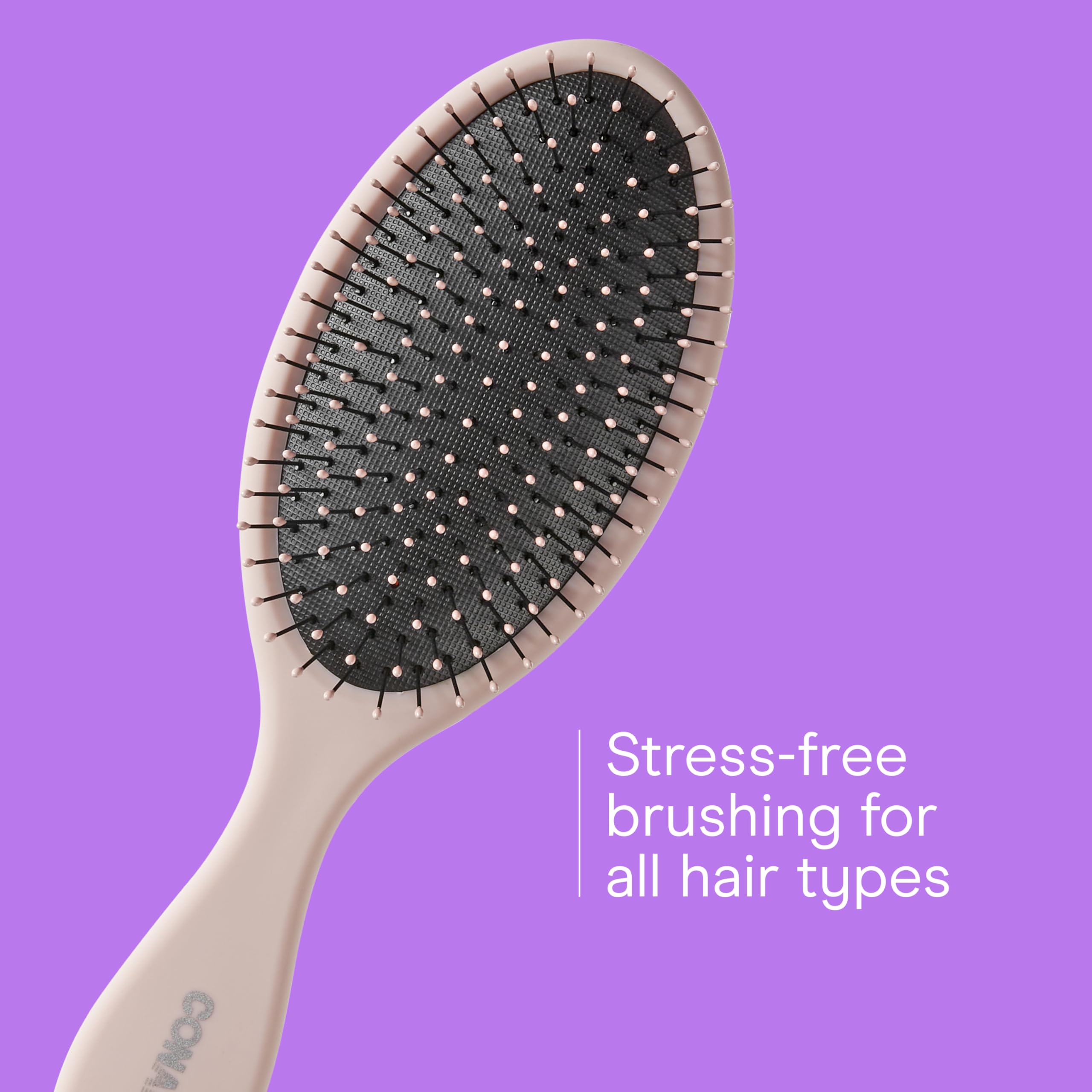Ergonomic, easy-grip handle aids comfortable styling.