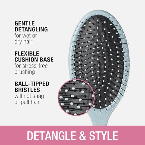 Conair detangling brush set 3-pack pink gentle detangling for kids.