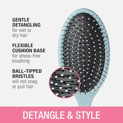 Conair detangling brush set 3-pack pink gentle detangling for kids.