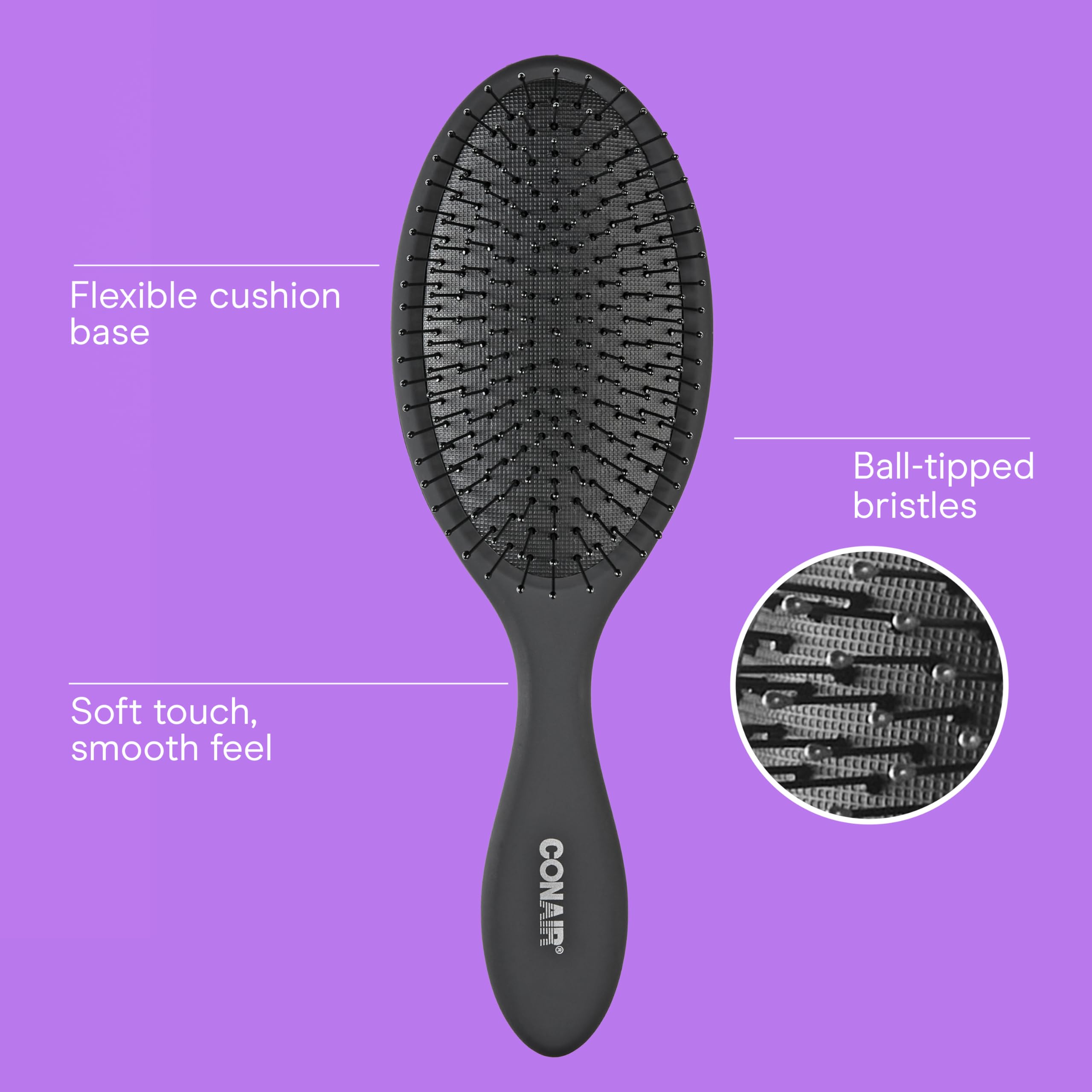 Conair Detangling Brush Set used on wet hair to ease knots.