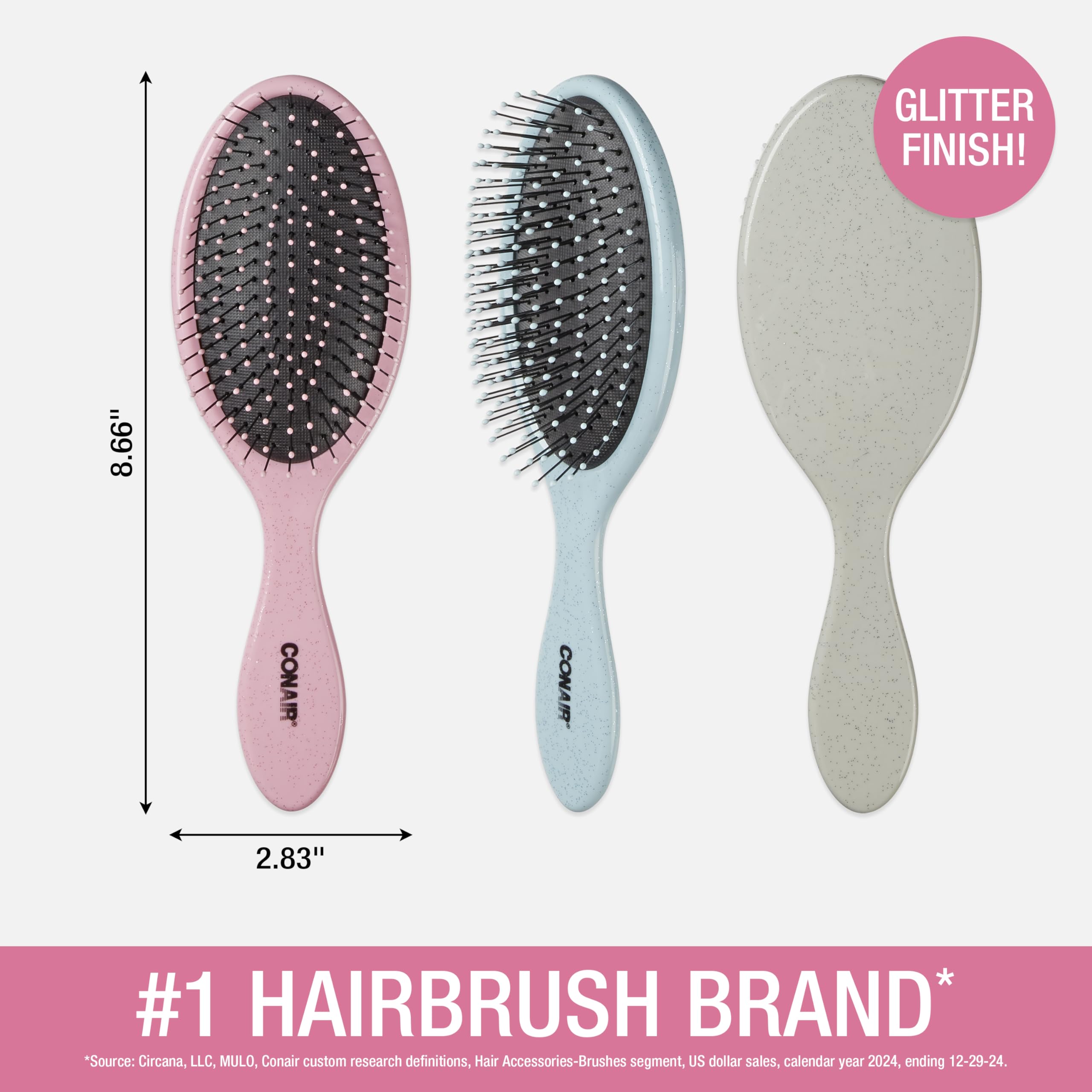 Conair detangling brush travel-case ideal for on-the-go grooming.