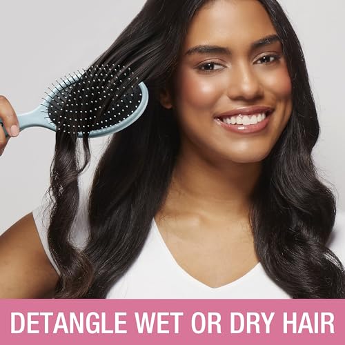 Conair detangling brush wet-use promotes smooth detangling on damp hair.