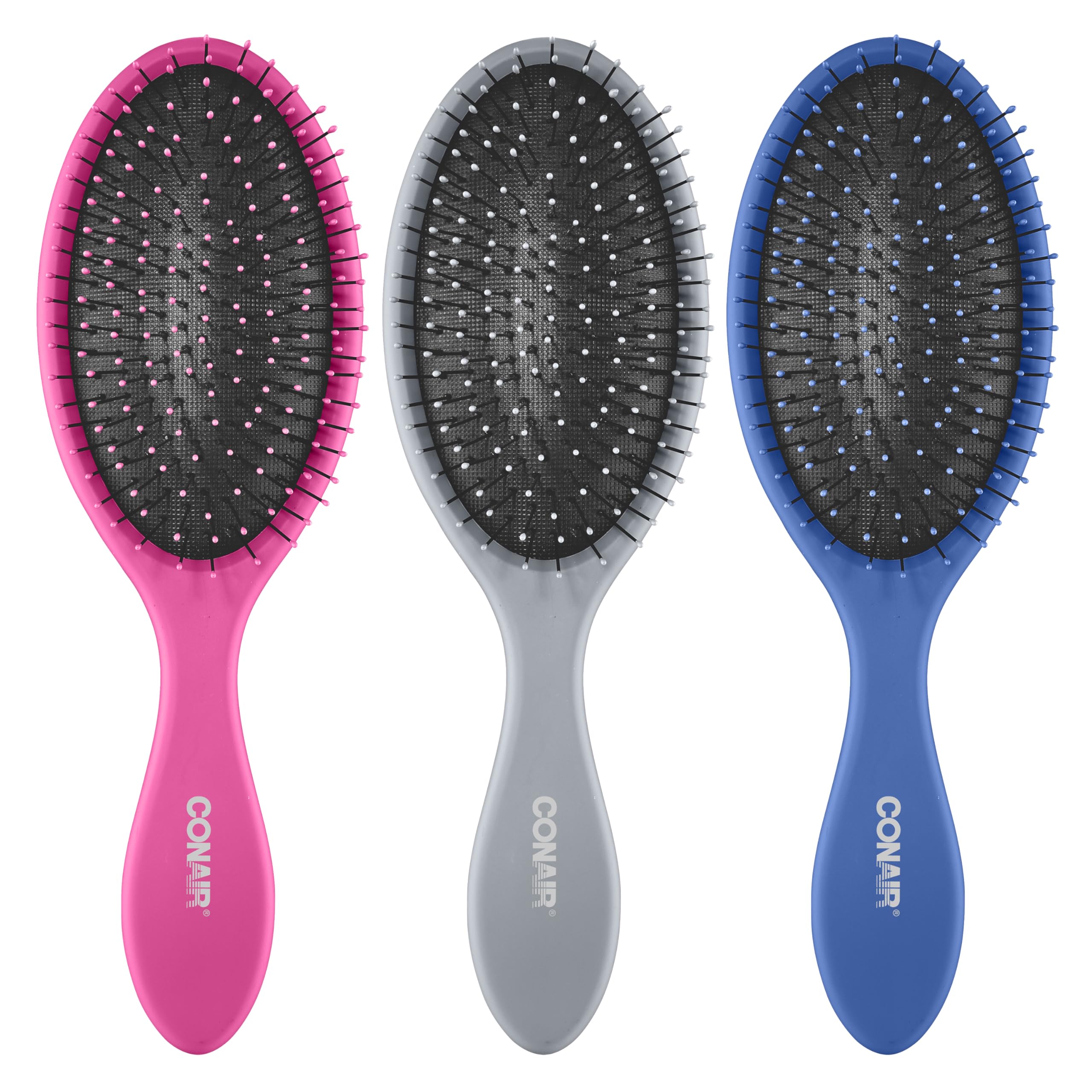 Conair detangling hair brush set in blue helps glide through knots