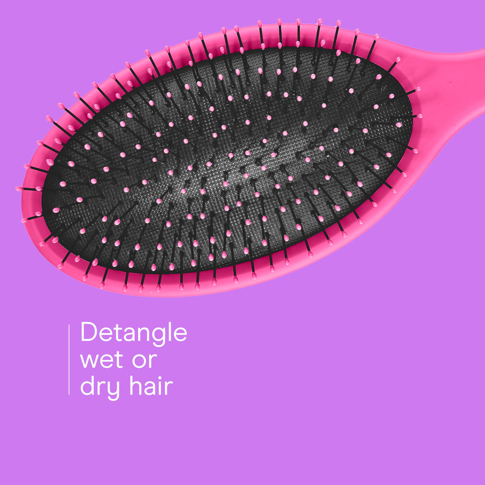 Conair detangling hair brush set in gray with soft bristles for kid-friendly brushing