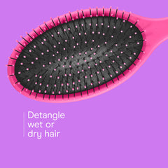 Conair detangling hair brush set in gray with soft bristles for kid-friendly brushing