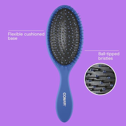 Conair detangling hair brush set in pink for gentle detangling on wet or dry hair