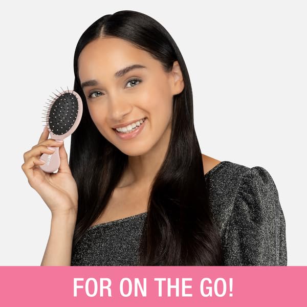 Conair Detangling Mini Brush Set travel-friendly design for on-the-go touch-ups.