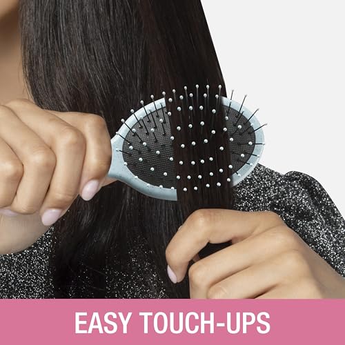 Conair Detangling Mini Brush, stress-free brushing for travel and on-the-go touch-ups.