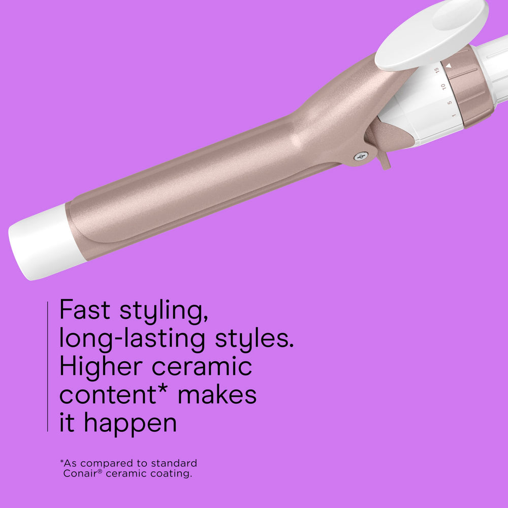 Conair Double Ceramic 1-Inch Curling Iron auto-off helps with peace of mind.