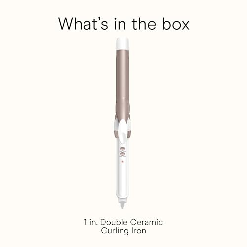 Conair Double Ceramic 1-Inch Curling Iron helps control frizz for polished looks.