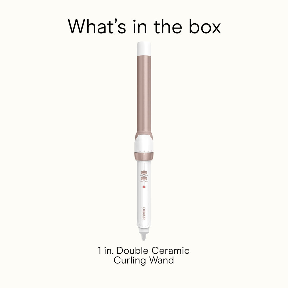 Conair Double Ceramic 1-Inch Curling Wand dual voltage supports travel abroad.