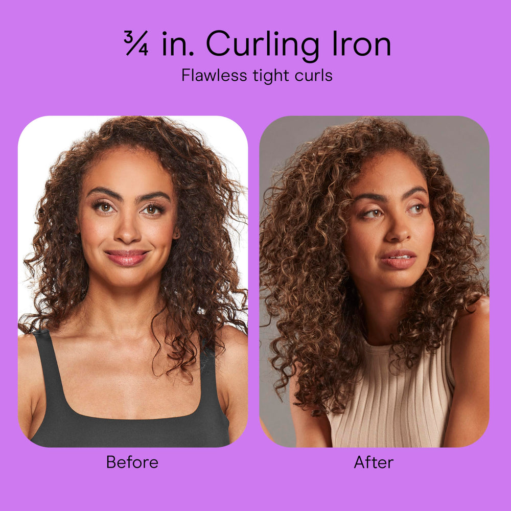 Conair curling iron with travel case ready for on-the-go styling.