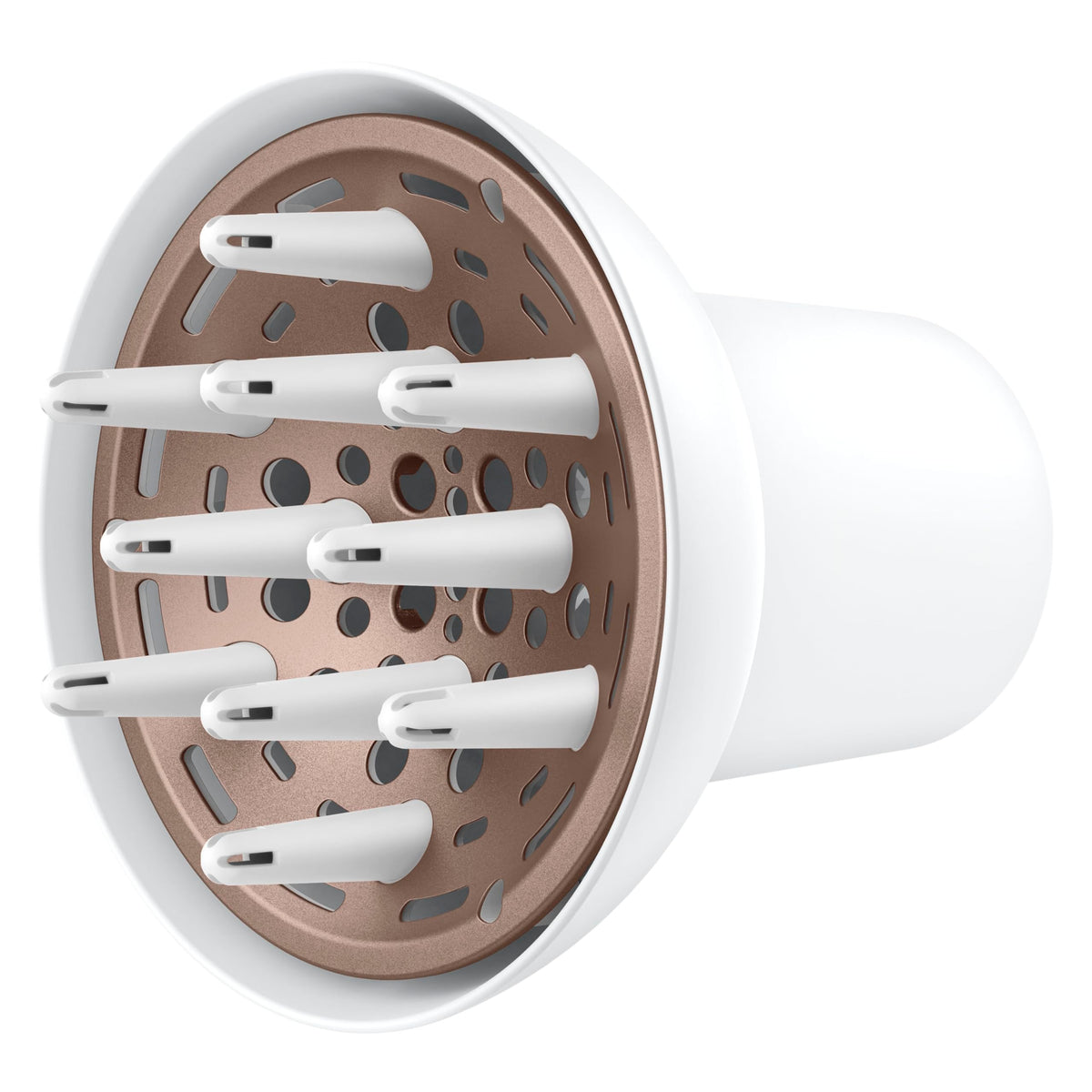 Conair Double Ceramic Diffuser Bowl attachment boosting volumized curls and quick drying.