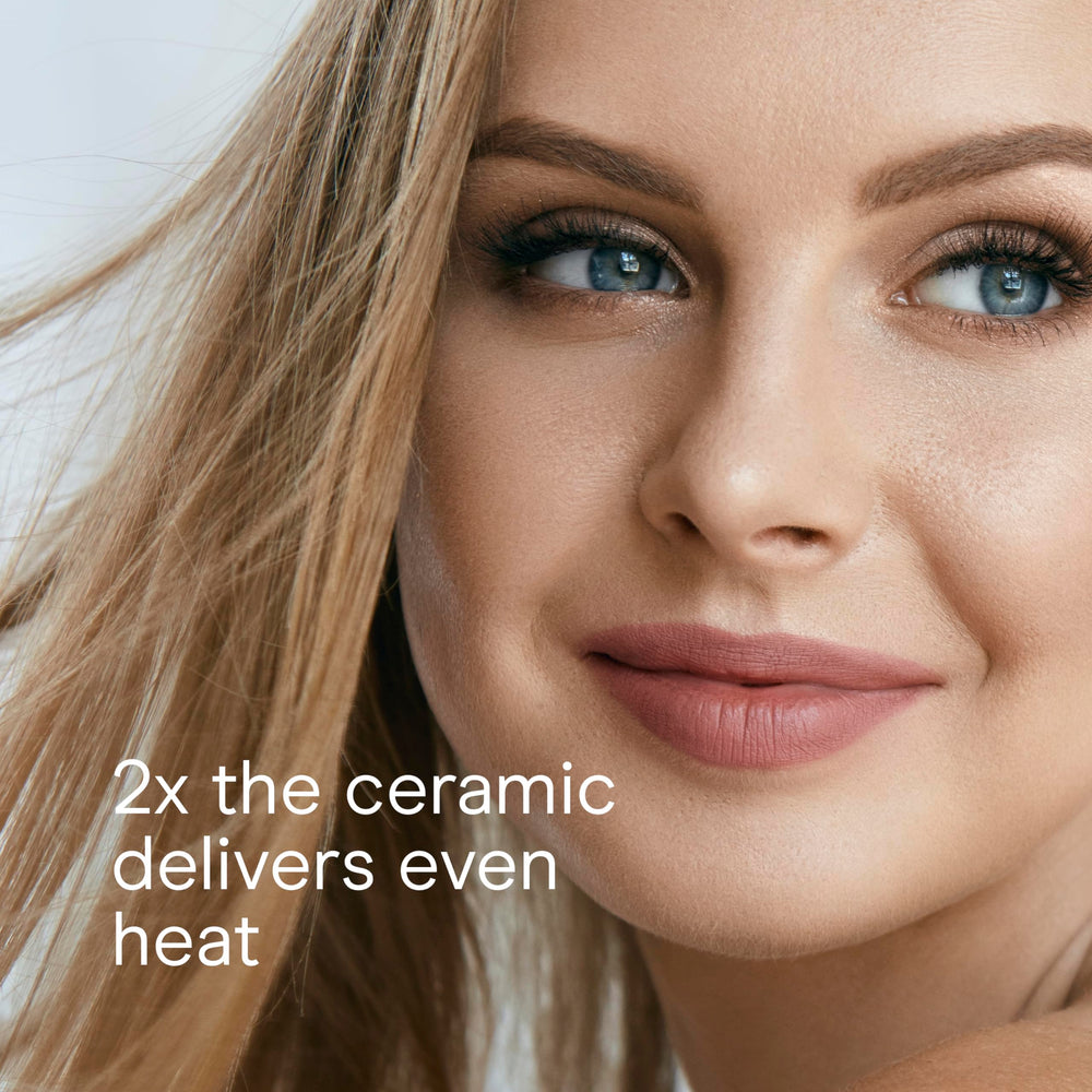 Conair Double Ceramic Flat Iron features extra-long floating plates for fewer passes.