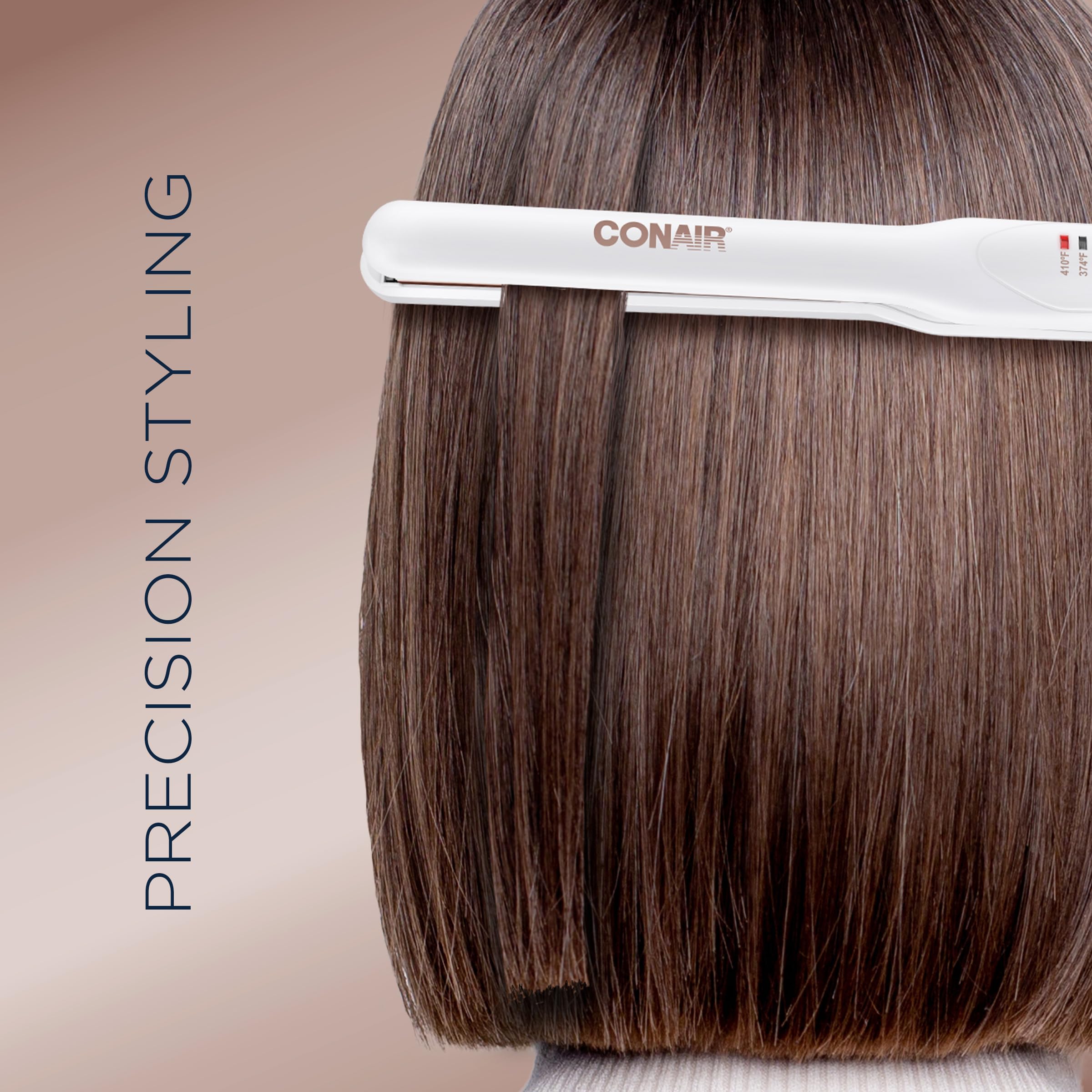 Conair double ceramic iron in use delivers smooth finish with minimized heat damage