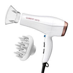 Conair Double Ceramic Hair Dryer diffuser attachment for enhanced curls and even drying.