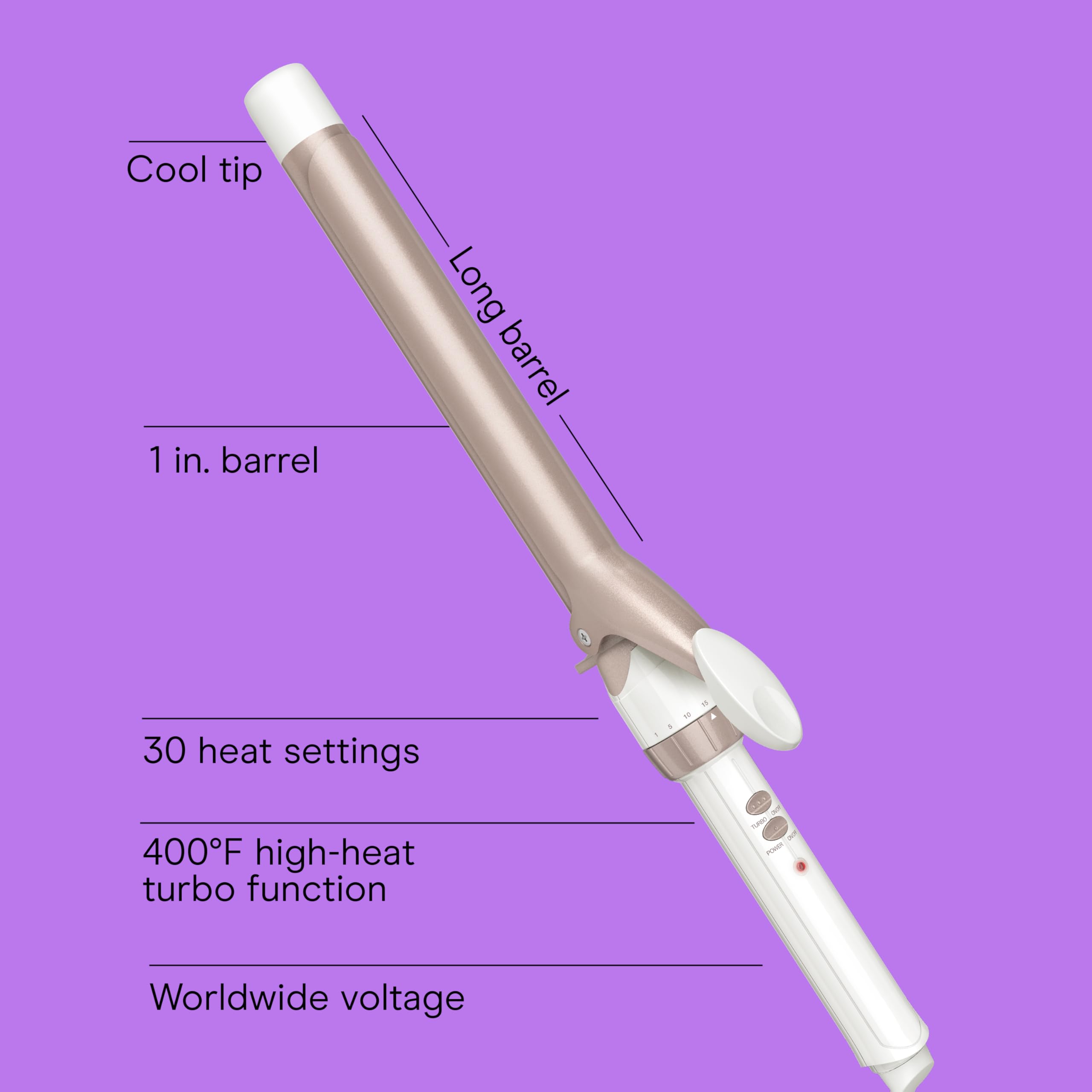 Conair curling iron in use delivering classic curls with even heat.