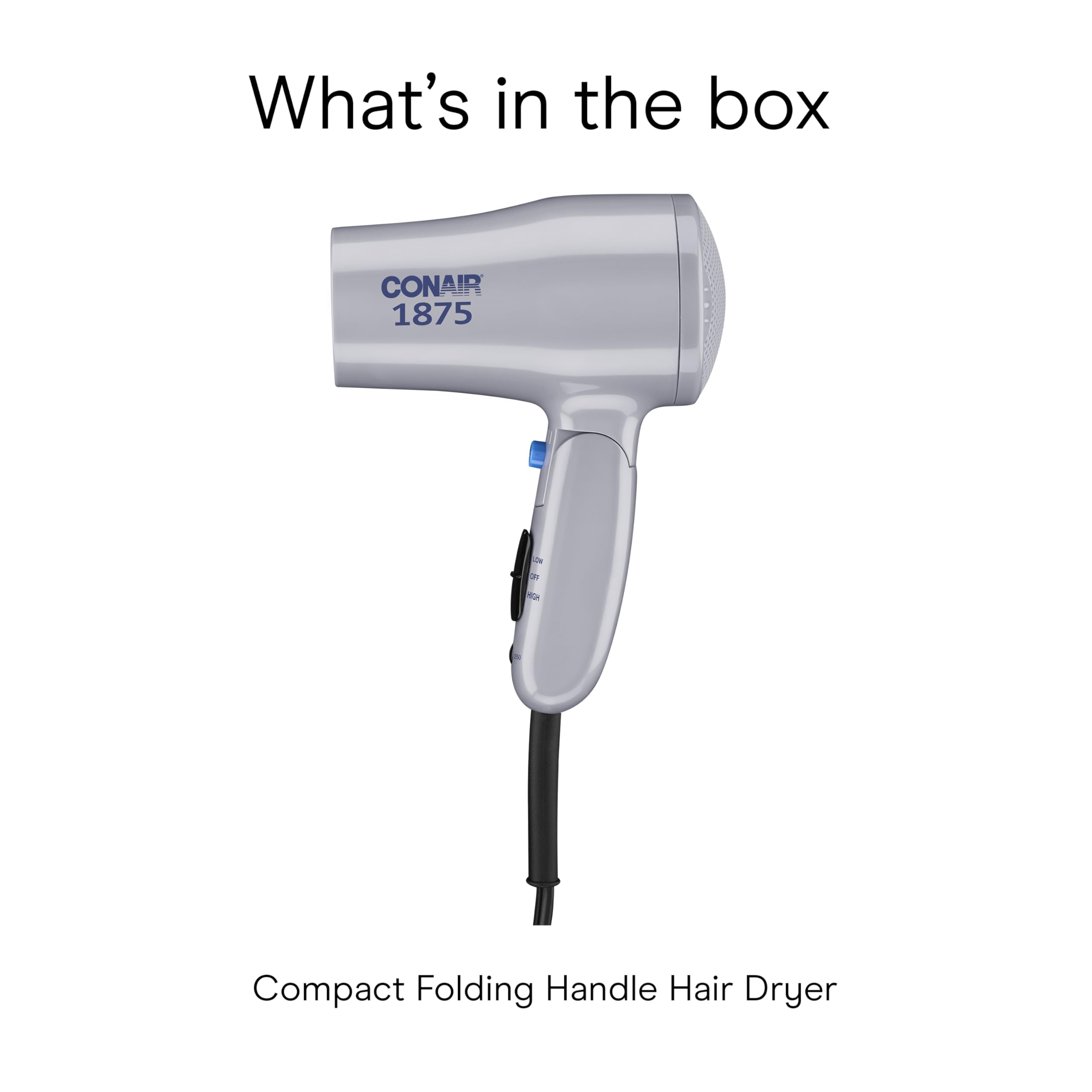 Conair folding-handle design enabling easy storage