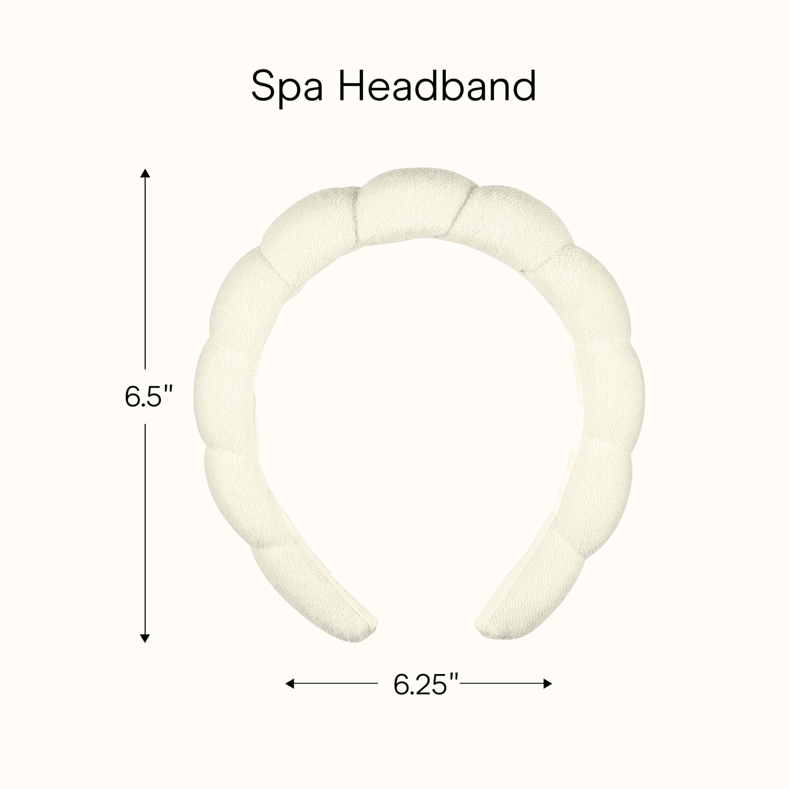 Conair ivory spa headband ideal for masks and cleansing routines