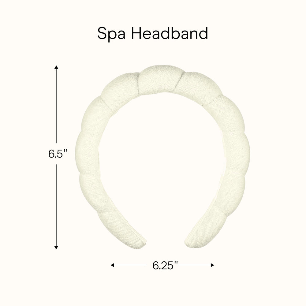 Conair ivory spa headband ideal for masks and cleansing routines