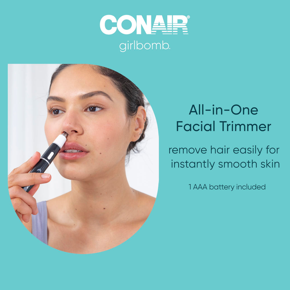 Conair GIRLBOMB battery-powered cordless grooming with AAA battery included.