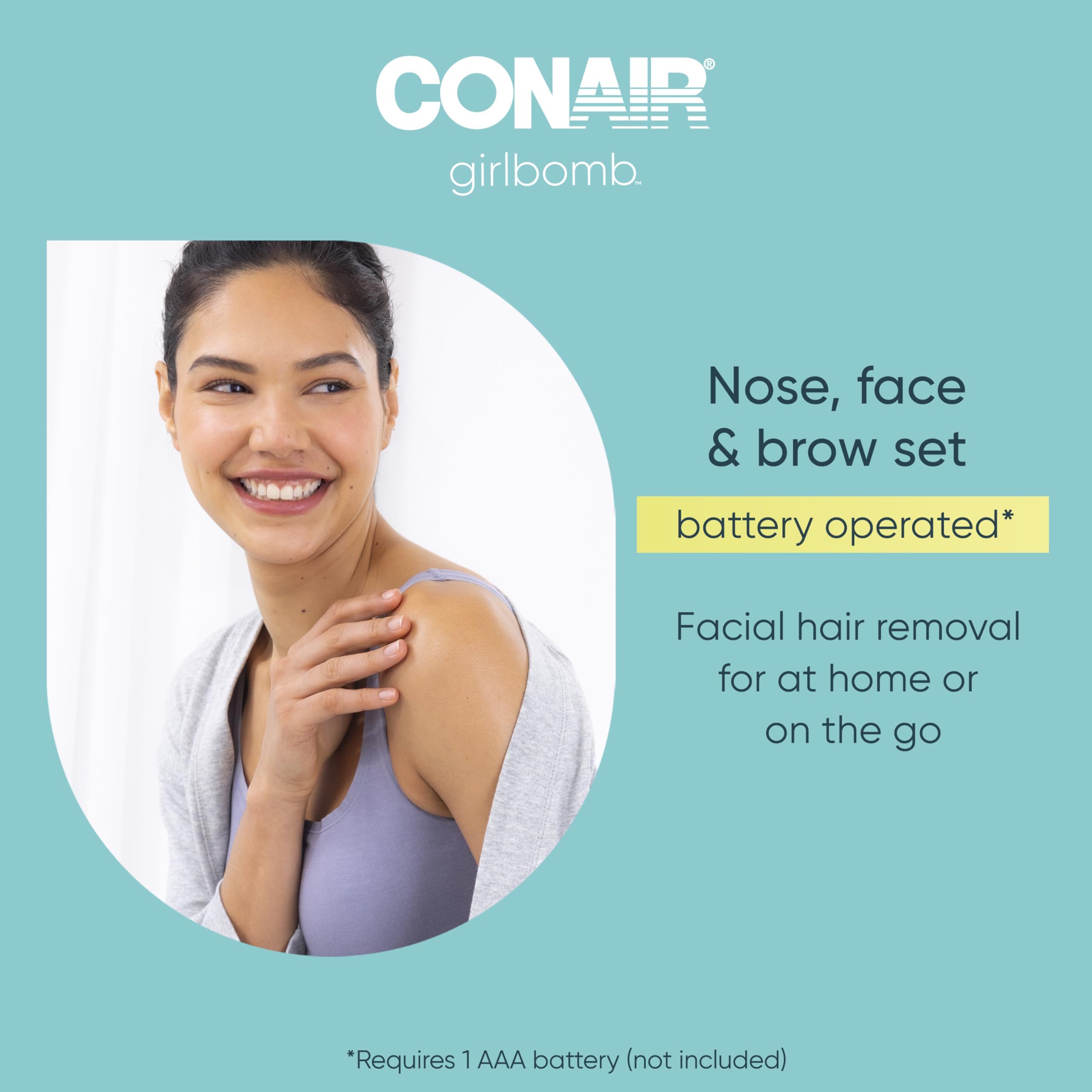 Conair GIRLBOMB battery-powered convenience for on-the-go grooming.