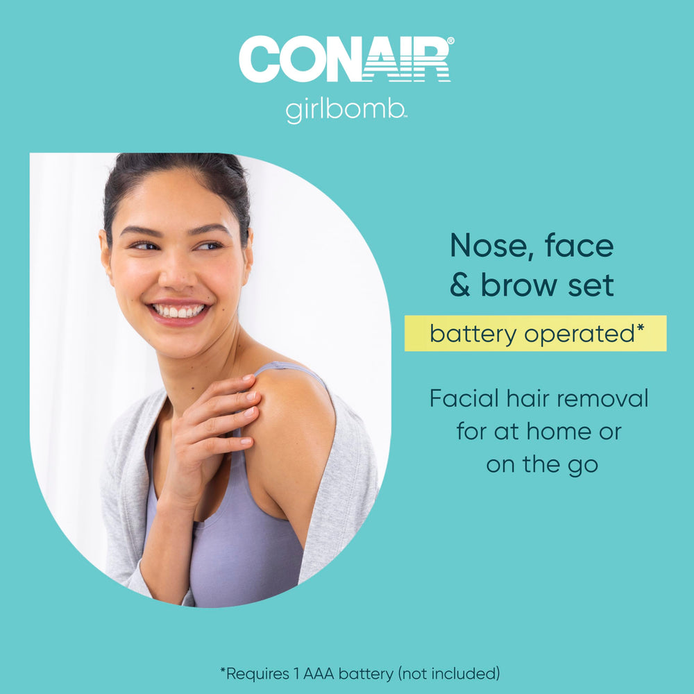 Conair GIRLBOMB battery-powered convenience for on-the-go grooming.