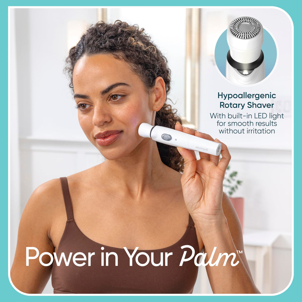 Conair GIRLBOMB multi-use trimmer with guide for body hair shaping.
