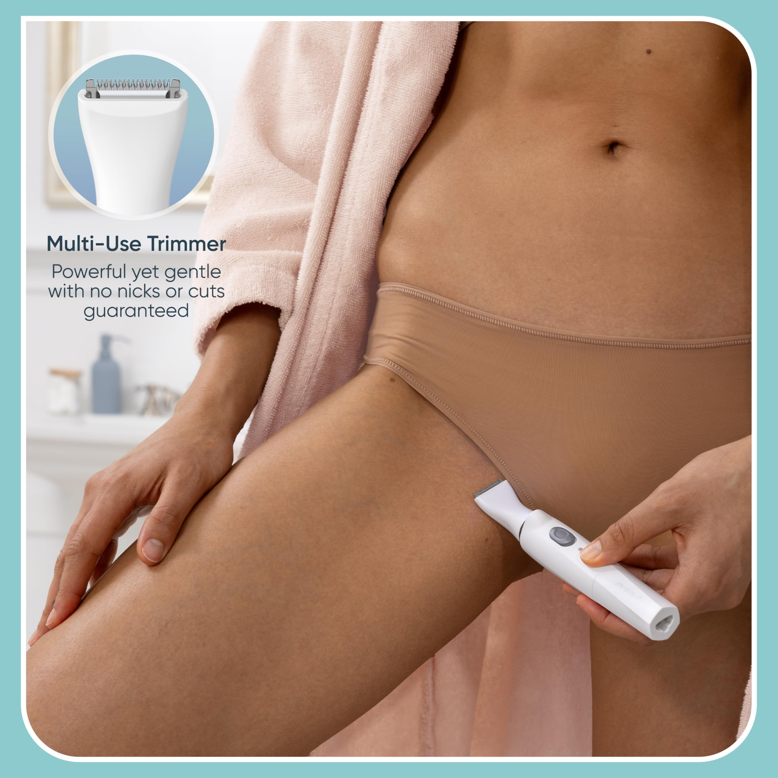 Conair GIRLBOMB nose and ear trimmer for safe grooming.