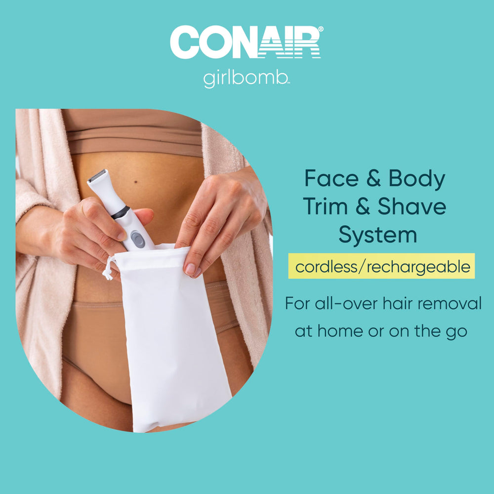 Conair GIRLBOMB storage pouch keeps attachments organized.