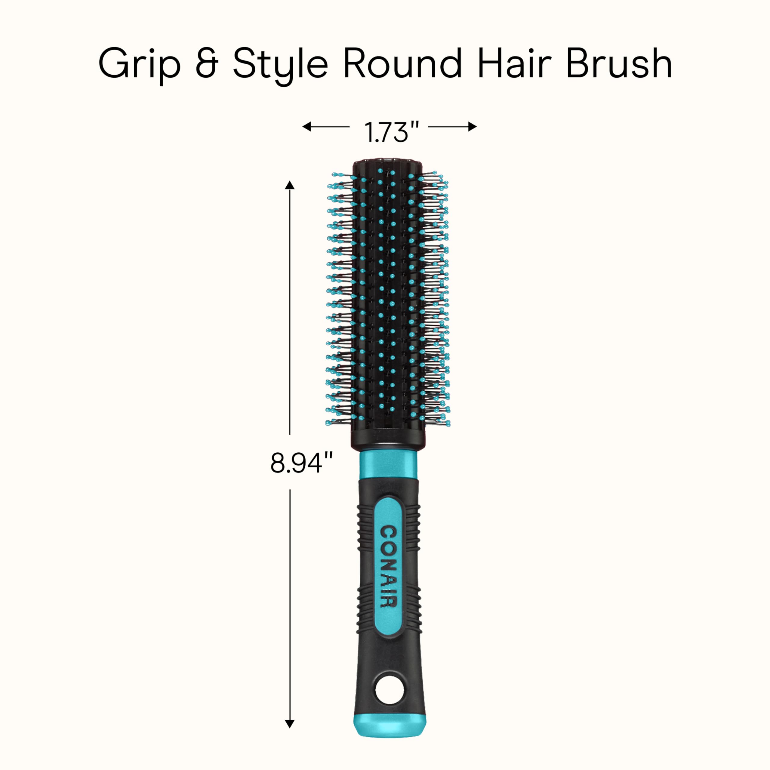 Conair Grip & Style Round Brush delivering salon-like results at home