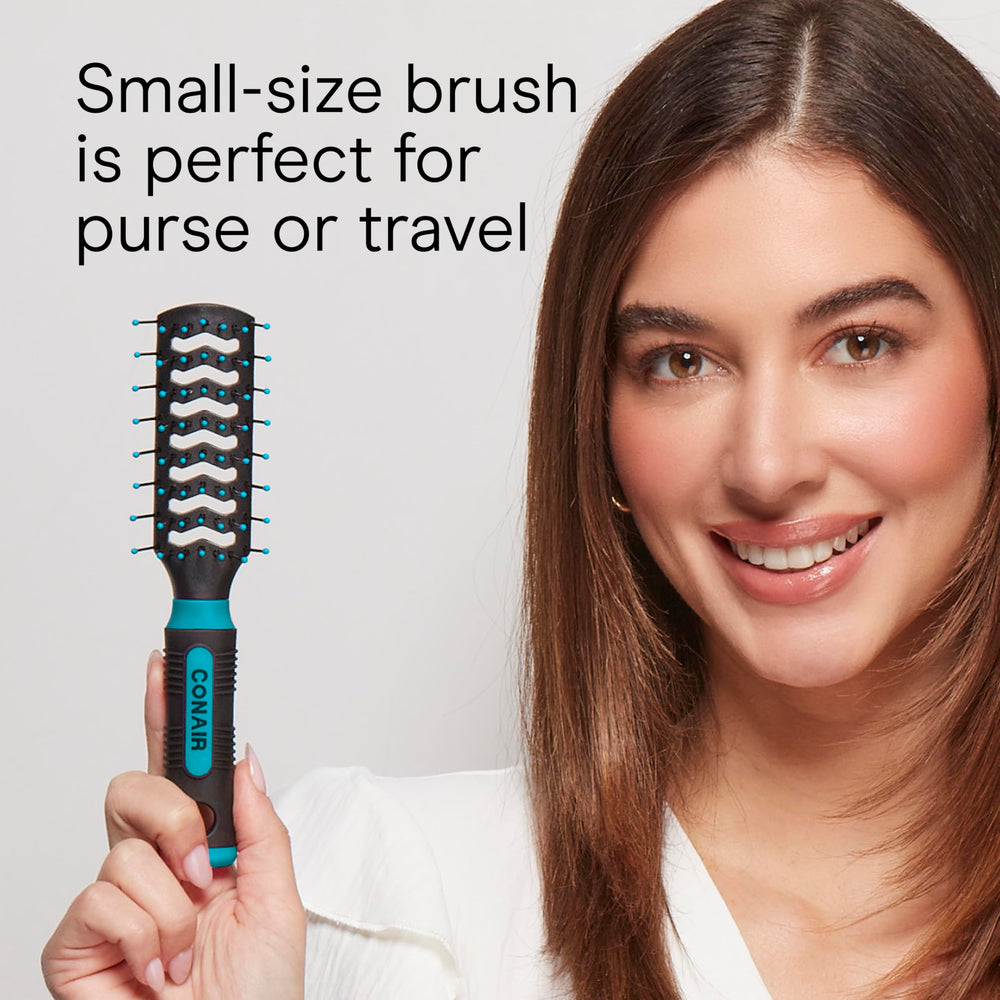 Conair grooved nonslip handle provides secure grip during styling.