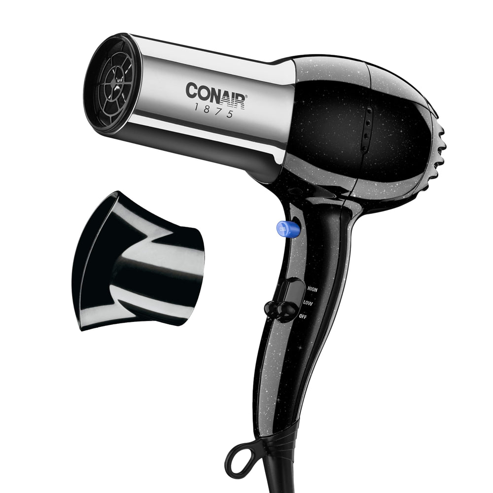Conair hair dryer 1875W full size with ionic conditioning for smooth, frizz-free results.