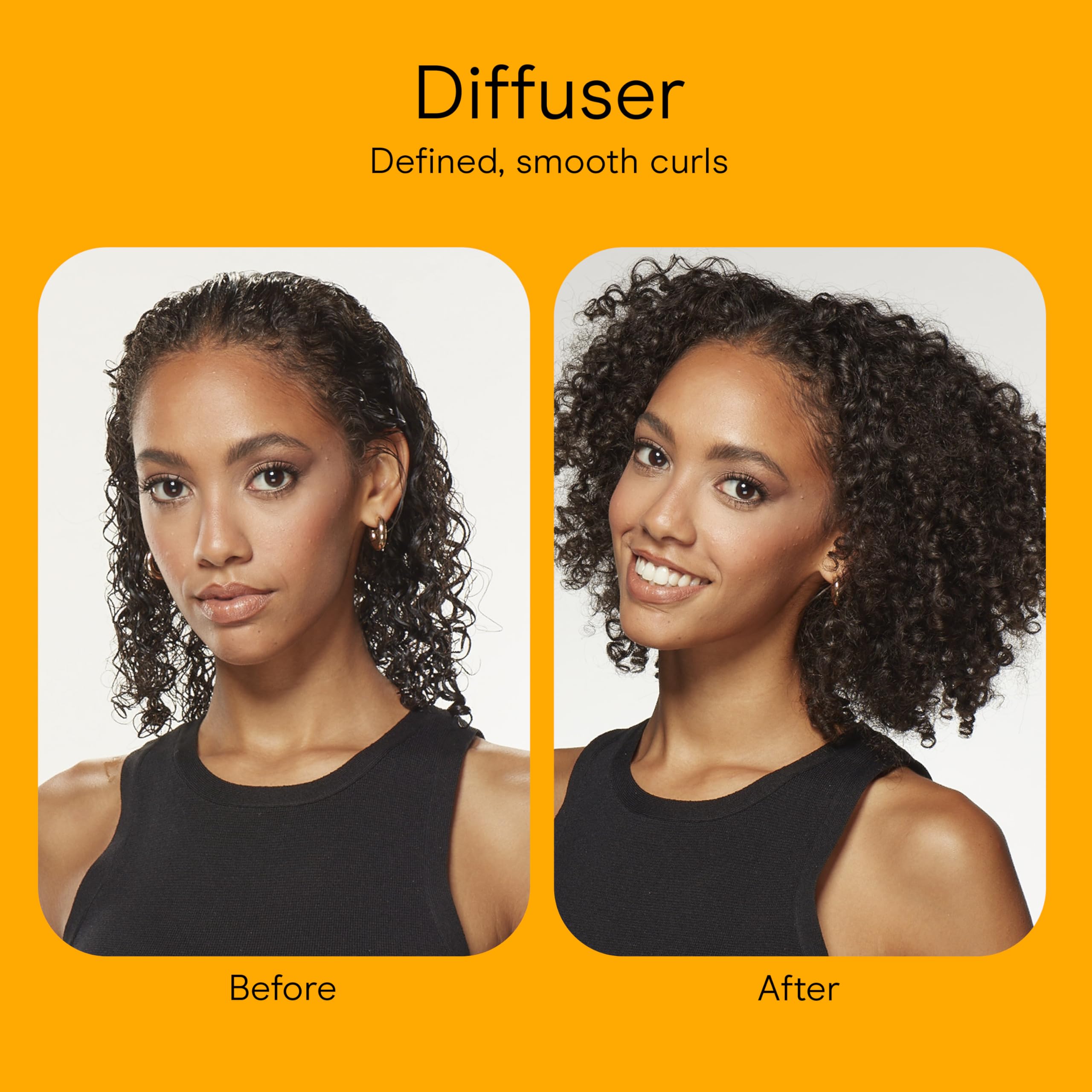 Conair concentrator attachment in use for sleek straight styles.