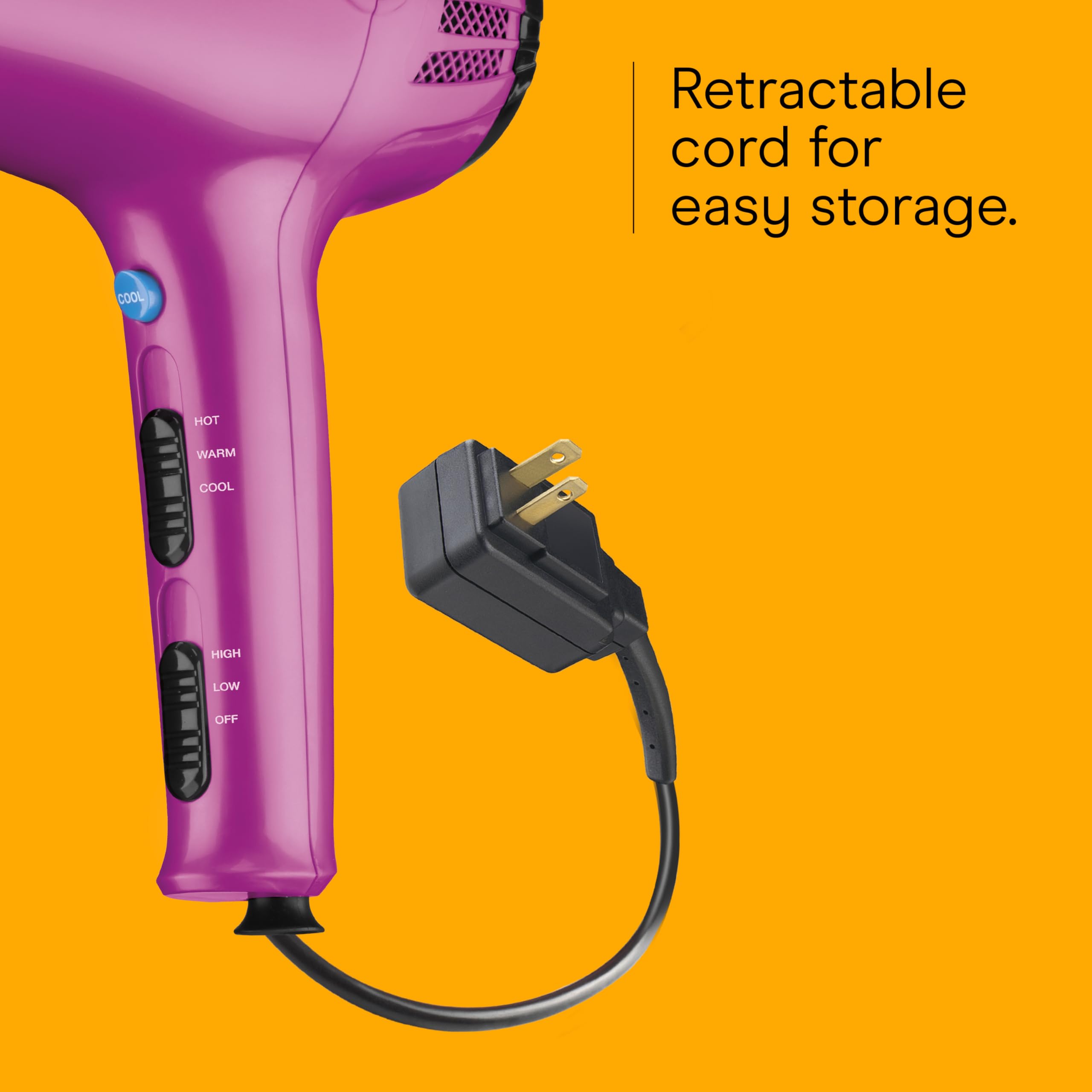 Conair cool shot button to set the finished look.