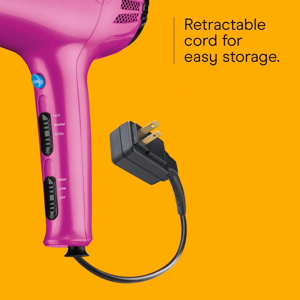 Conair cool shot button to set the finished look.