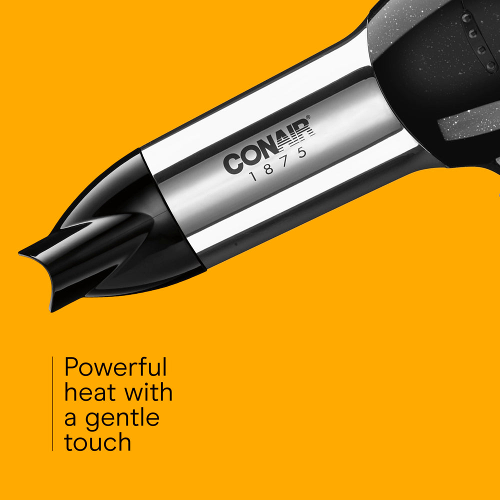 Conair hair dryer cool-shot button to lock in style.