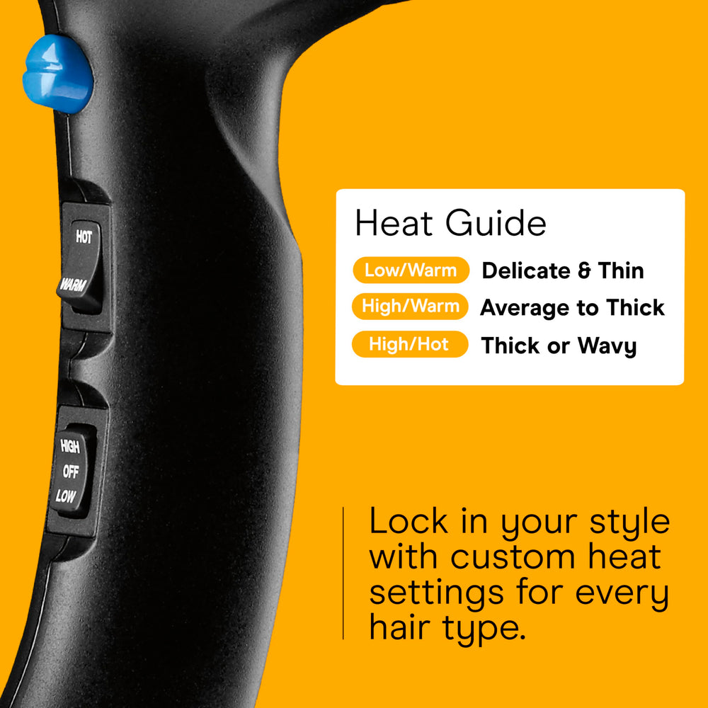 Conair diffuser attachment spreads airflow for volumized curls and waves.