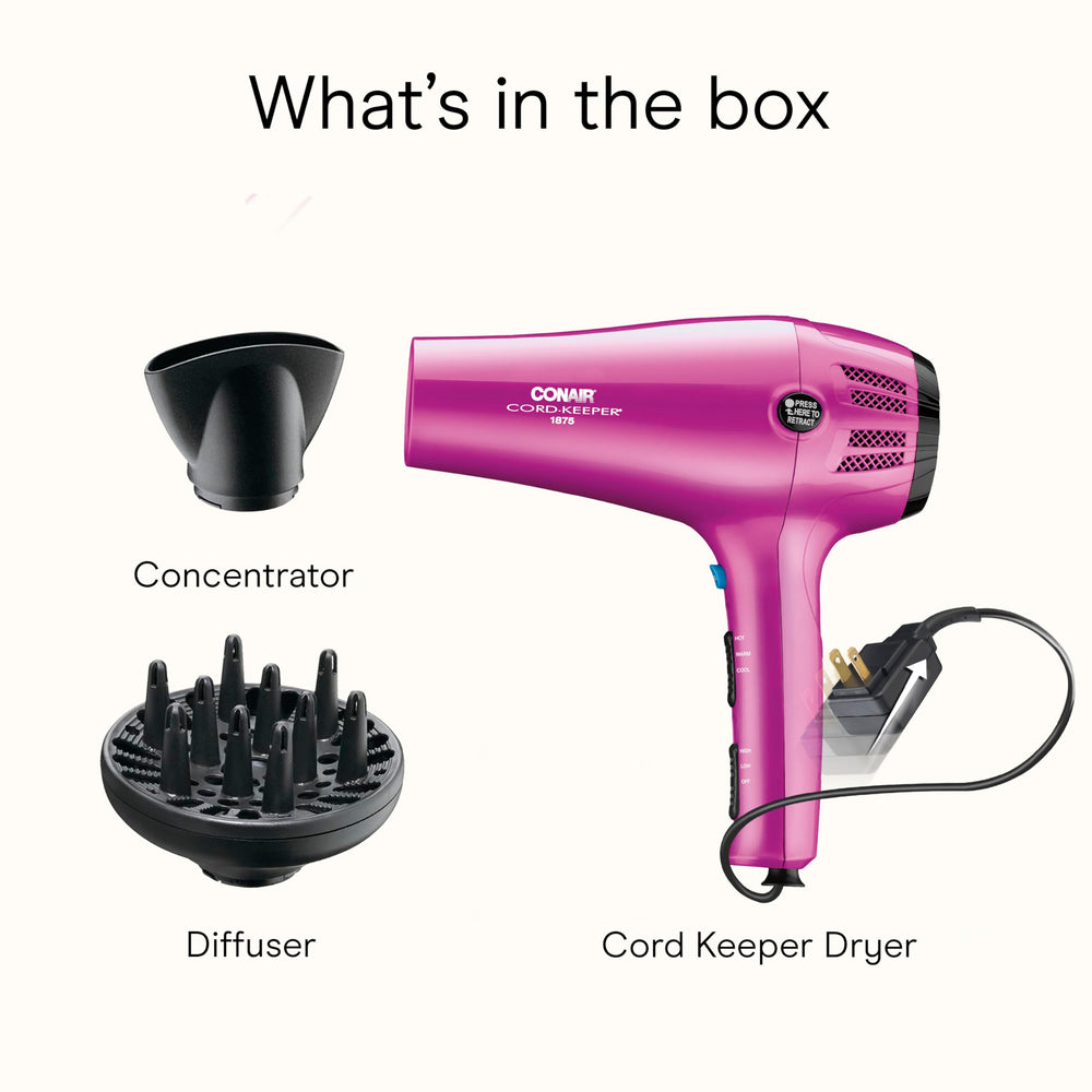 Diffuser attachment in use for defining curls and volume.
