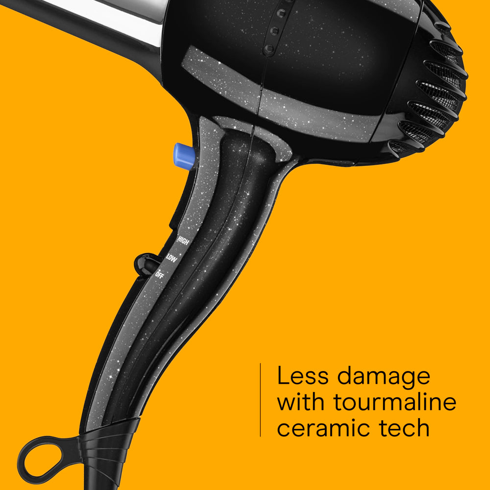 Conair hair dryer lightweight design for comfortable use.