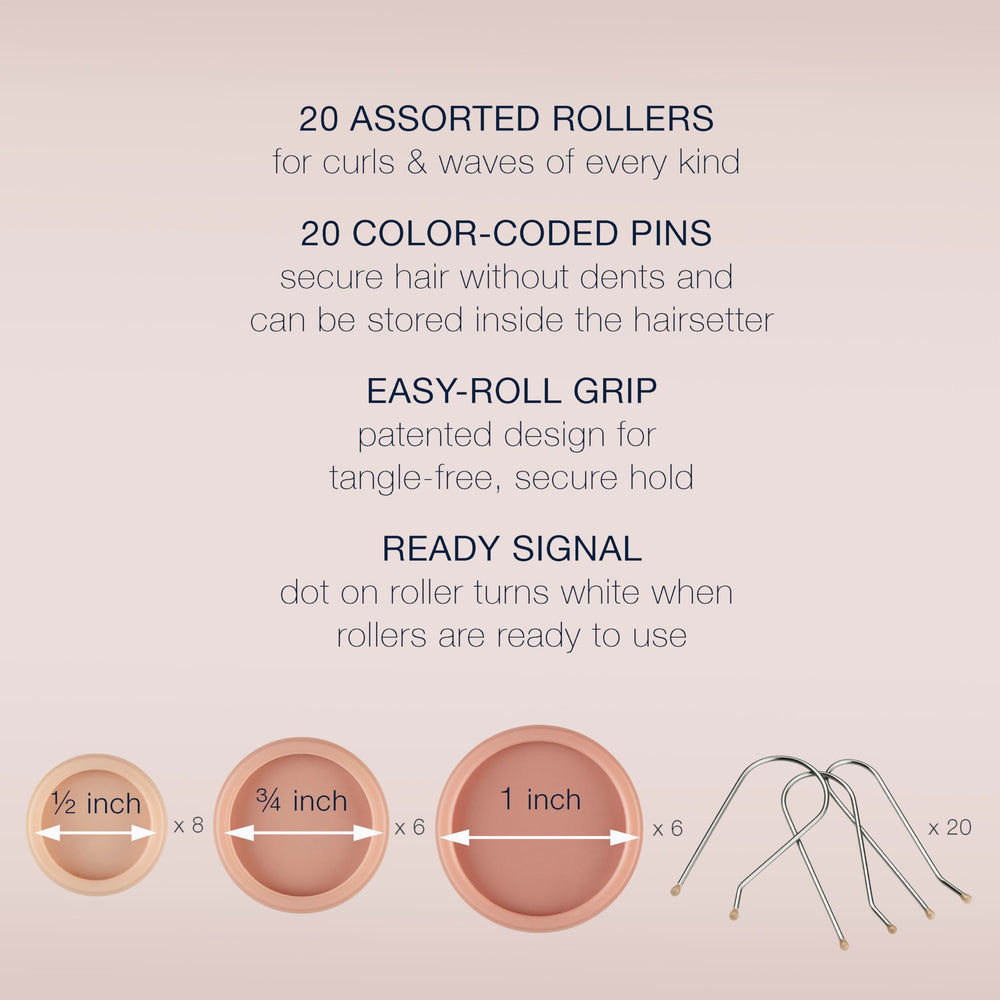 Conair HairSetter 1/2-inch roller detail showing tangle-free design.