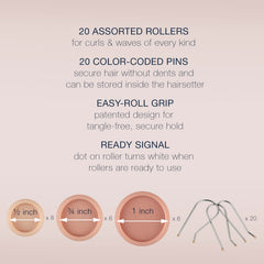 Conair HairSetter 1/2-inch roller detail showing tangle-free design.