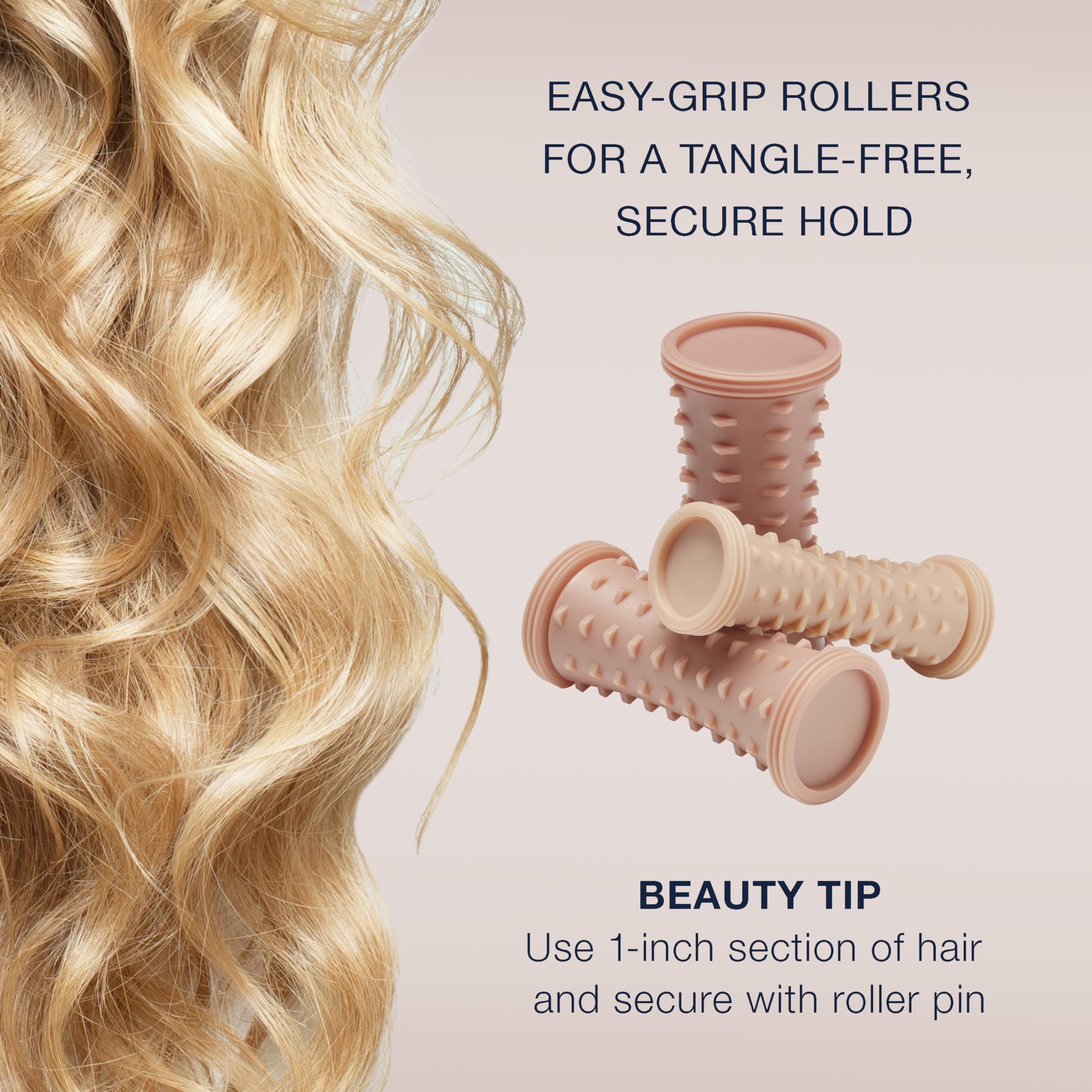 Conair color-coded clips neatly stored inside the setter.