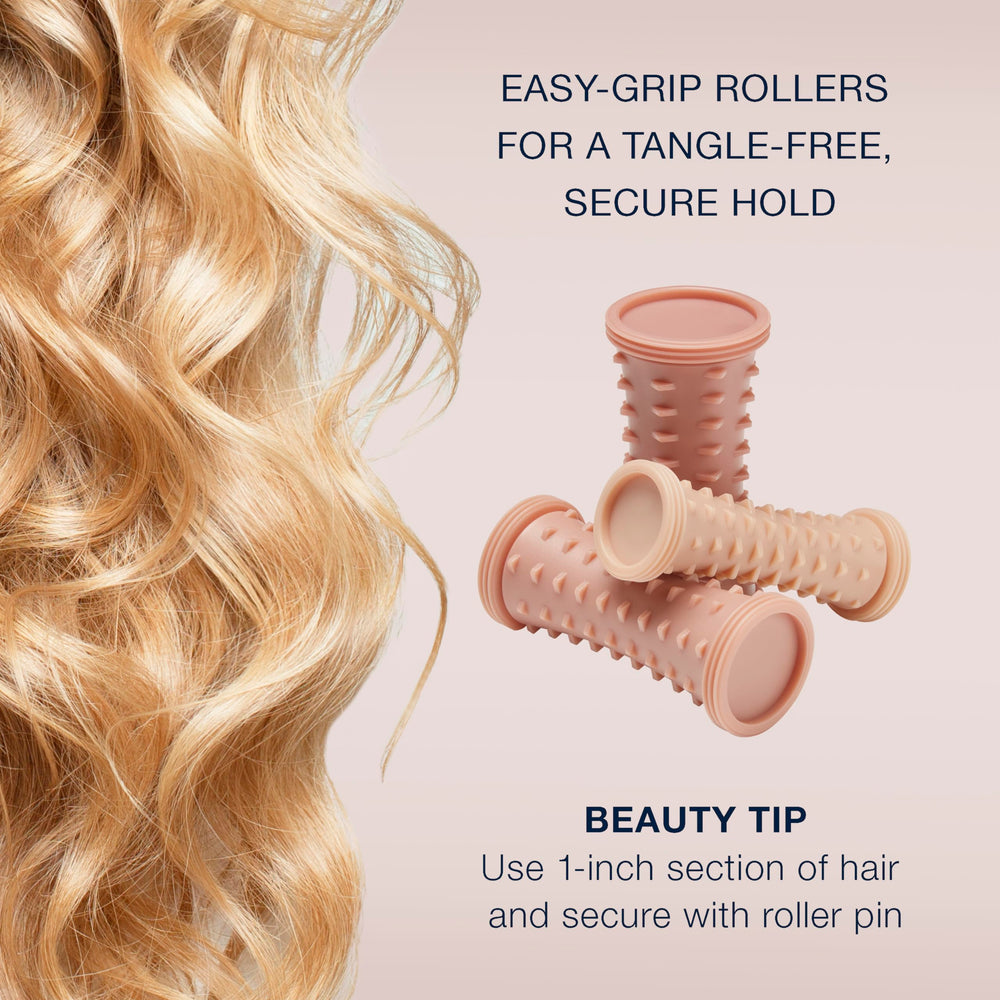 Conair color-coded clips neatly stored inside the setter.