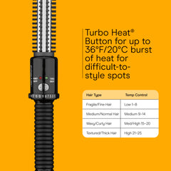 Conair heat-stabilization technology prevents hot spots on the curling brush