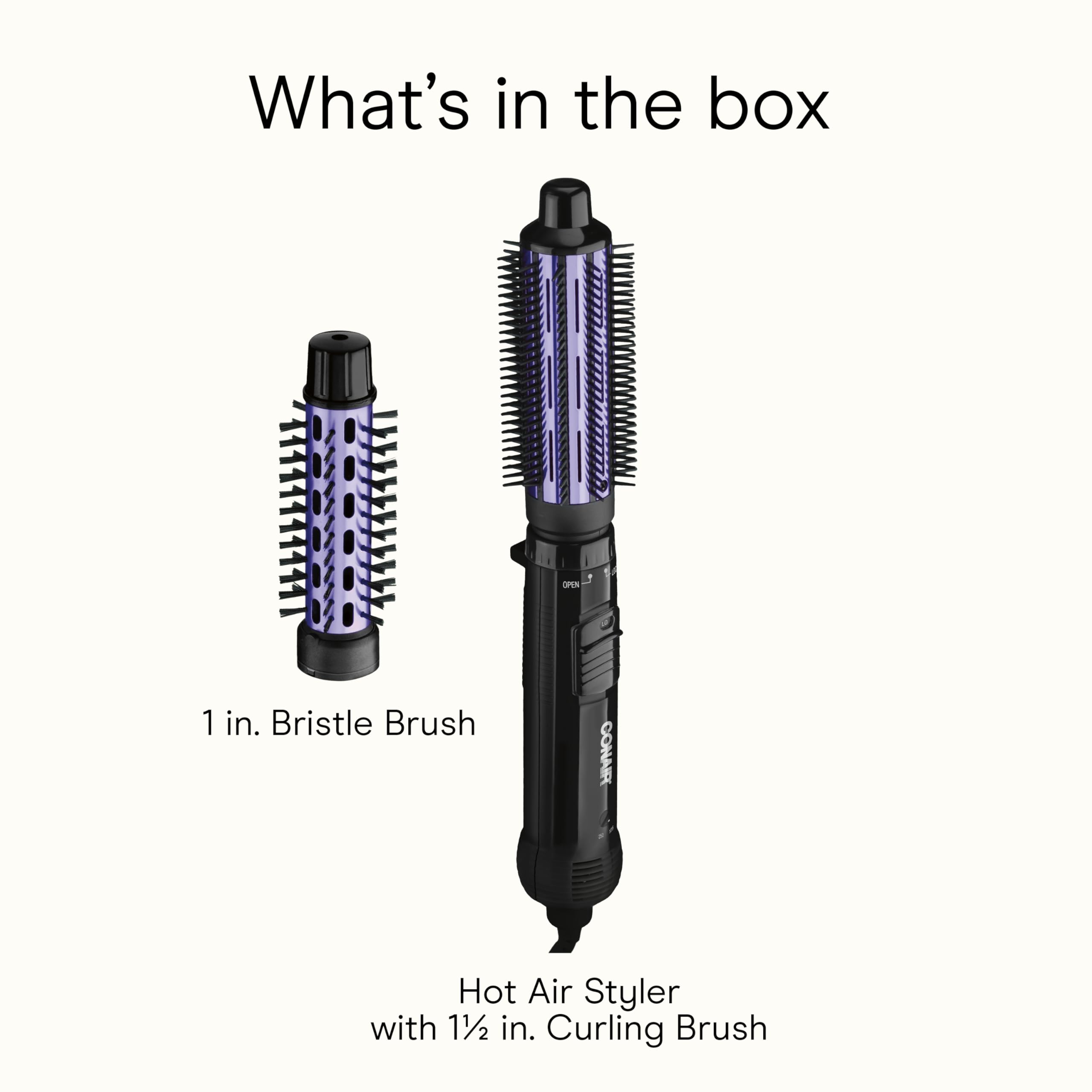 Conair high and low heat settings customize heat for hair type