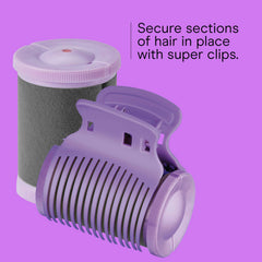 Conair hot rollers with 12 clips secure hair during heat