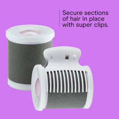 Ceramic flocked roller provides even heat for natural waves