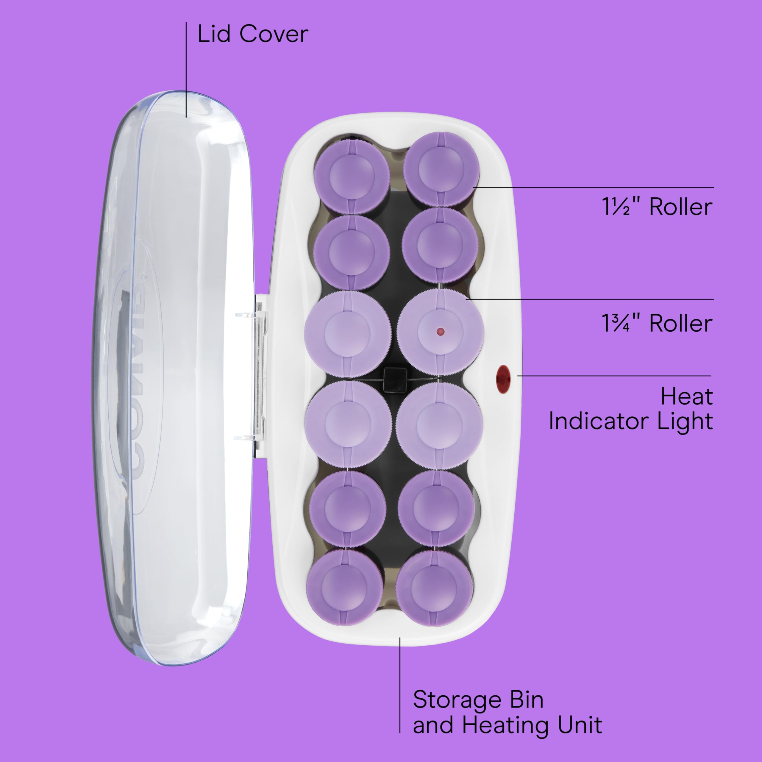 Conair hot rollers four super jumbo 1.75-inch rollers ready for volume